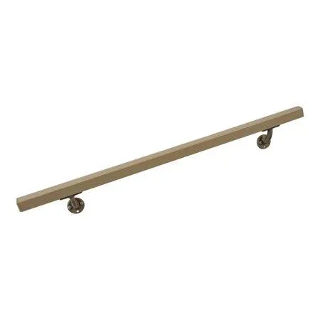 Ahr Aluminum Wall Handrail w/ Mounts (10& Length - Clay), Beige