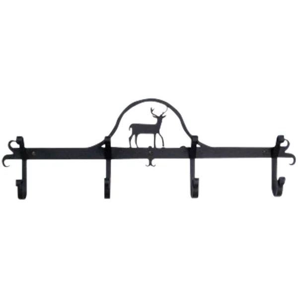Village Wrought Iron Bear & Pine - Coat Bar