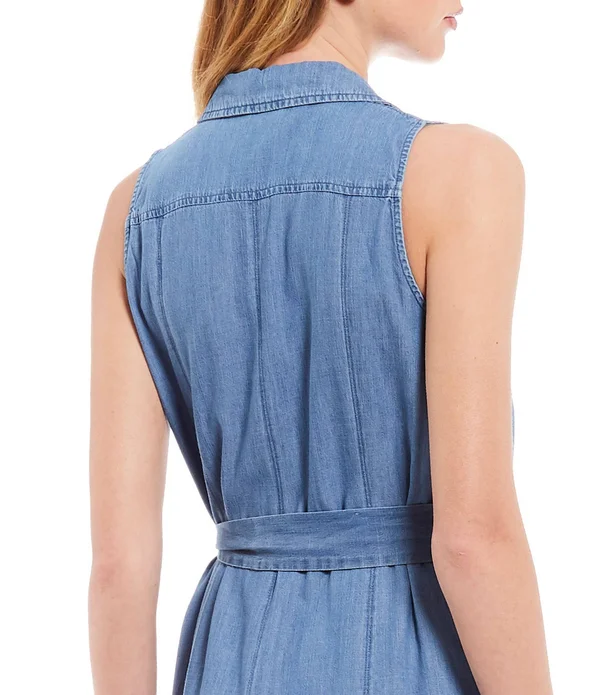 Michael Michael Kors Sleeveless Maxi ShirtWomen&s Dress Indigo : LG