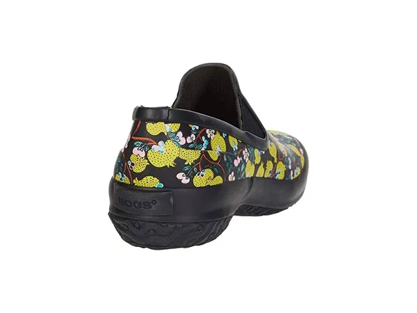 Bogs Boots Patch Slip on Women's Garden Shoes Black Multi Size 7