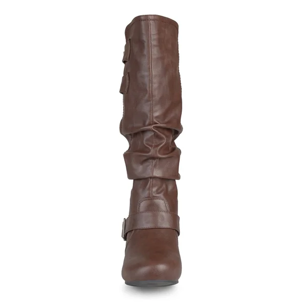 Women's Journee Collection Tiffany Wide Calf Boot - Brown - Size 9