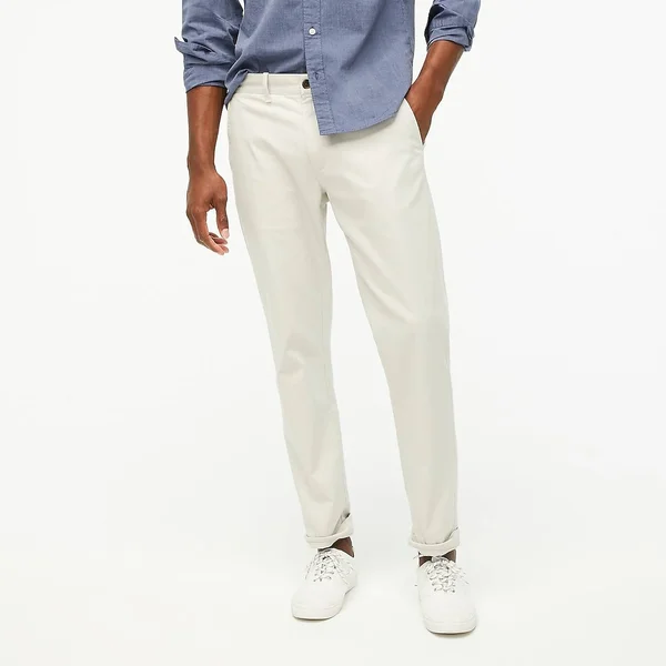 J.Crew Factory Mens Straight-Fit Flex Khaki Pant (Stone, Size 33x30)