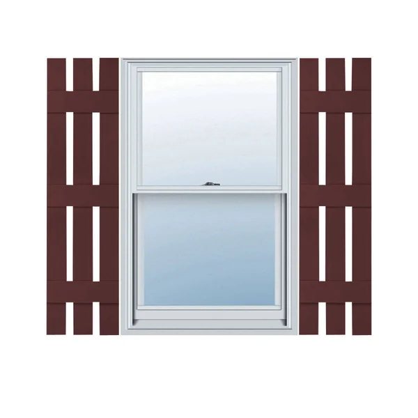12 inchw x 68 inchh Lifetime Vinyl, Custom Three Board Spaced (3 Batten), Board-n-Batten Shutters, w/Shutter-Loks (Per Pair), Bo
