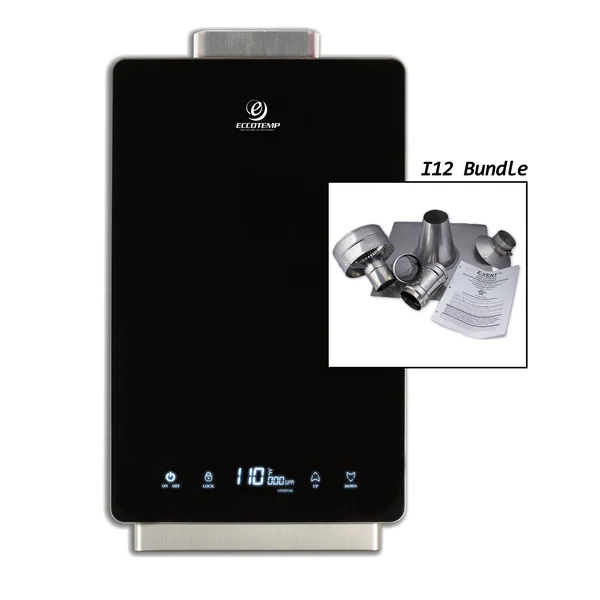 Eccotemp i12-NG Indoor Natural GAS Tankless Water Heater Vertical Bundle