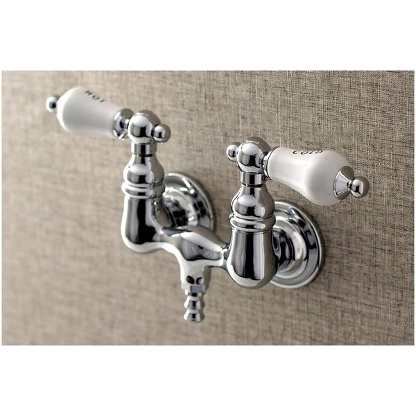 Kingston Brass AE33T8 Vintage 3-3/8x22 Wall Mount Tub Faucet - Brushed Nickel