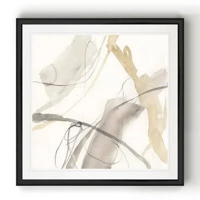 Neutral Momentum II& - Painting Print on Canvas Mercury Row Size: 18x22 H x 18x22 W x 1.5x22 D, Format: Black Framed