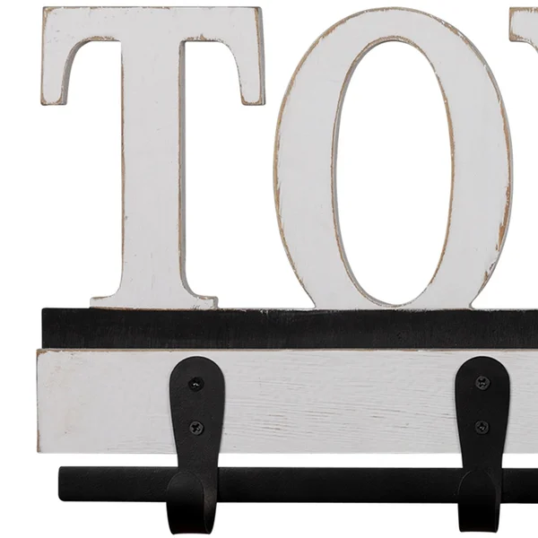 Stratton Home Decor Towels Wall Hooks, White