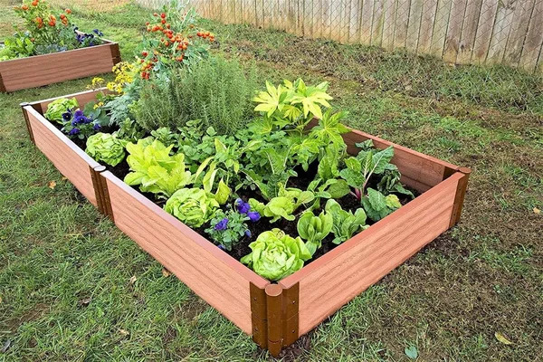 Frame It All Classic Sienna Raised Garden Beds - 2 inch Profile - 4& x 8& x 11”