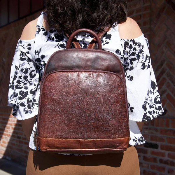 Voyager Floral Small Backpack #FL835 Brown