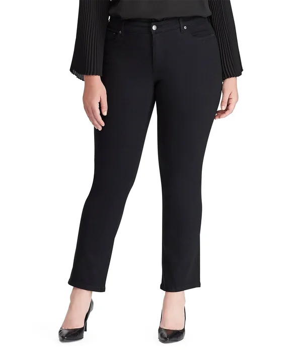 Lauren Ralph Lauren Plus Size Modern Straight Curvy Jeans - Black