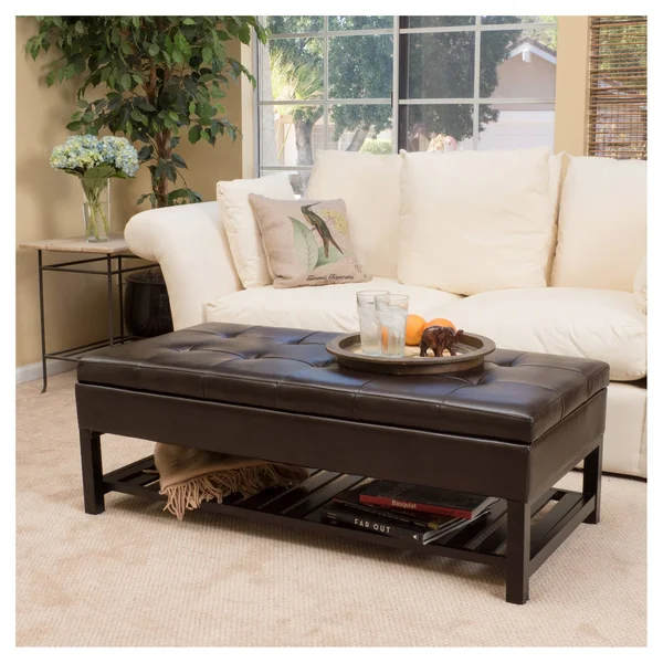 Christopher Knight Home Miriam Wood Rectangle Storage Ottoman Bench - Espresso