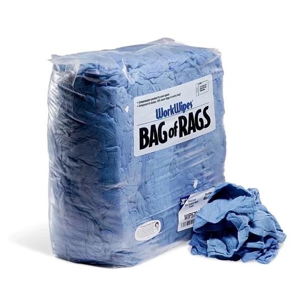 WorkWipes Reclaimed Surgical Huck Towel in Bag - Reclaimed Rags, Huck Towel, 20 lbs., Shop Towels & Rags, WIP570