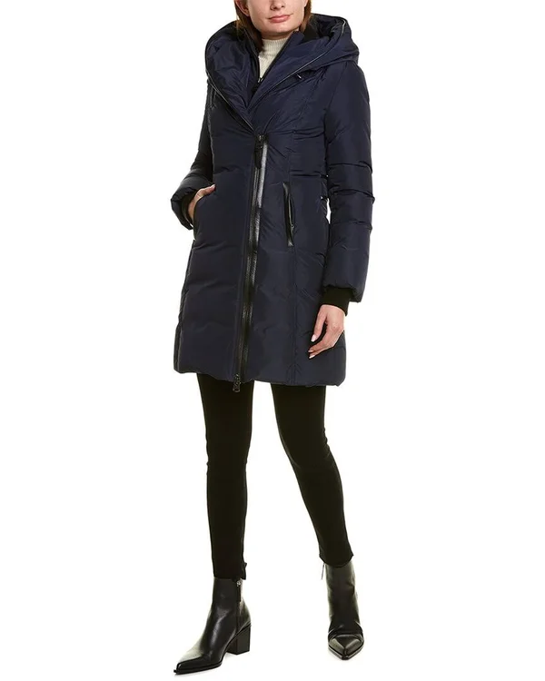 Mackage Kay Leather-Trim Down Coat