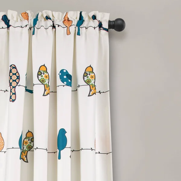95x22 x 52x22 Rowley Birds Room Darkening Window Curtain - Lush Decor