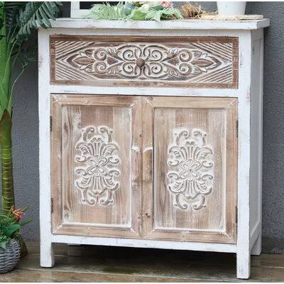 Eliska 2 Door Square Accent Cabinet Bungalow Rose