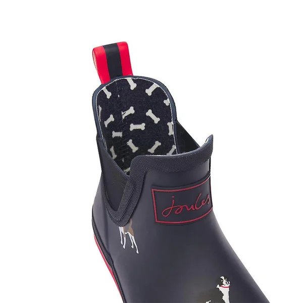 Joules Wellibob Ladies Rubber Ankle Wellington Boots Navy Dog Show: UK