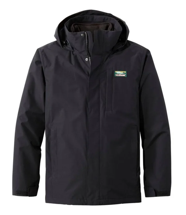 Men's L.L.Bean Sweater Fleece 3-in-1 Jacket Black Large, L.L.Bean