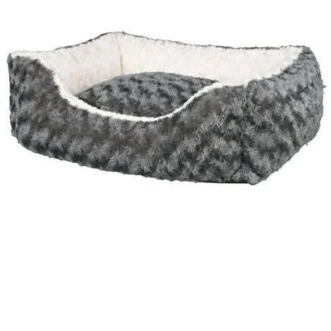 Trixie Kaline Dog Bed - 65 x 50 cm, Grey/Cream