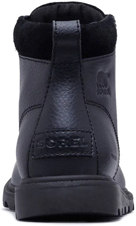 Boy's Sorel Madson Waterproof Moc Toe Boot - Size 1 M - Black