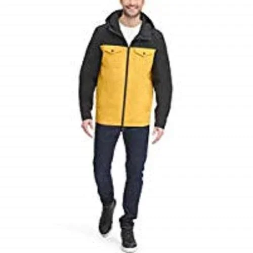 Levi&s Men's Arctic Cloth Hooded Rain Jacket, XL, Yellow