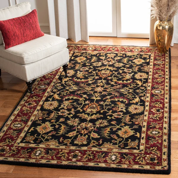 Safavieh Heritage HG953A Area Rug - Black/Red - Size: 4& x 6&