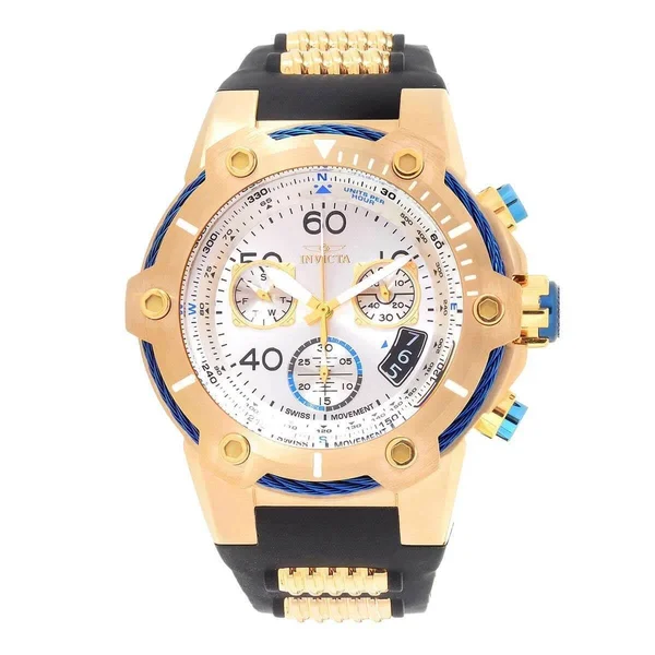 Invicta Men's 25872 Bolt Quartz Chronograph Silver Dial Watch