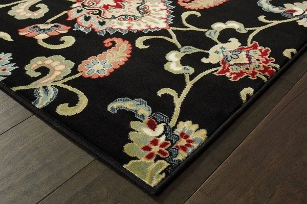 Oriental Weavers Kashan 9946K 5&3x22 x 7&6x22 Black Area Rug