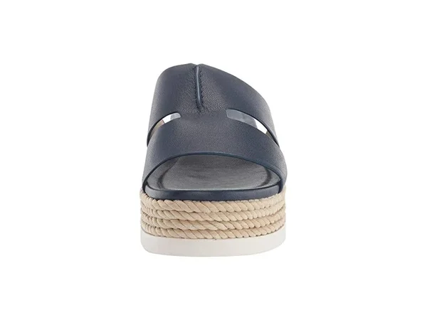 Franco Sarto Women's Kenny Platform Slide - Lapis Blue Bazini Leather