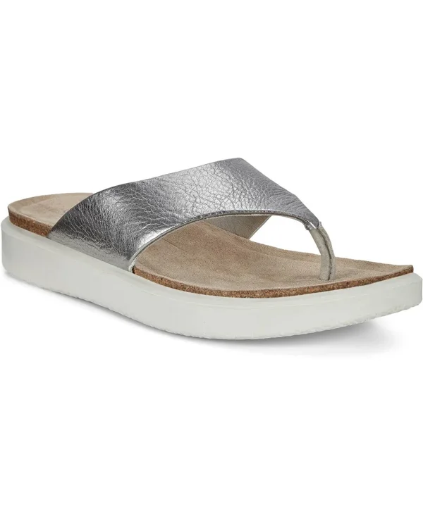 Ecco Women's Corksphere Thong Sandals - Alusilver