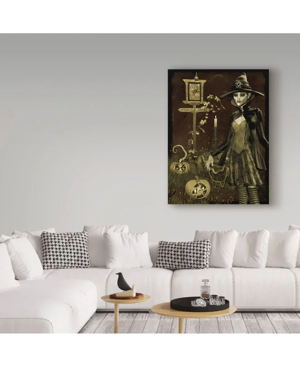 Trademark Fine Art Ali37255-C2432Gg Jean Plout 'Halloween Graveyard 3'