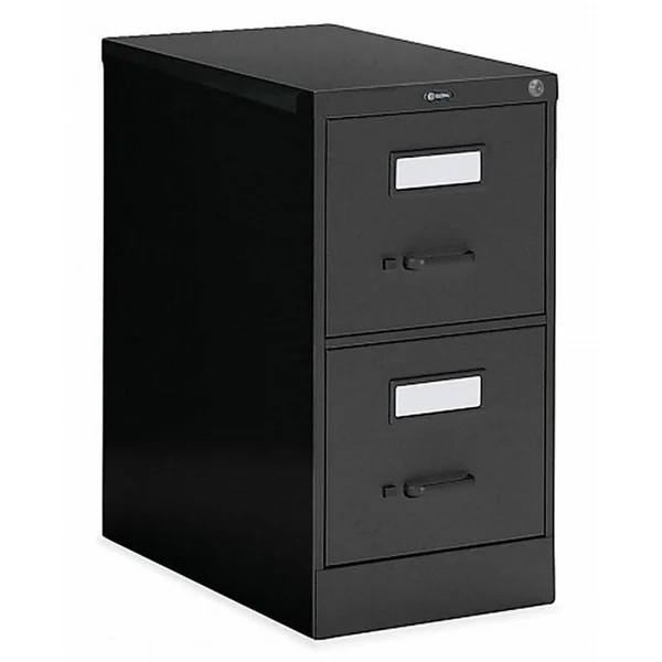 Global 2-Drawer 25x22 Deep Vertical File Cabinet, Letter, Black
