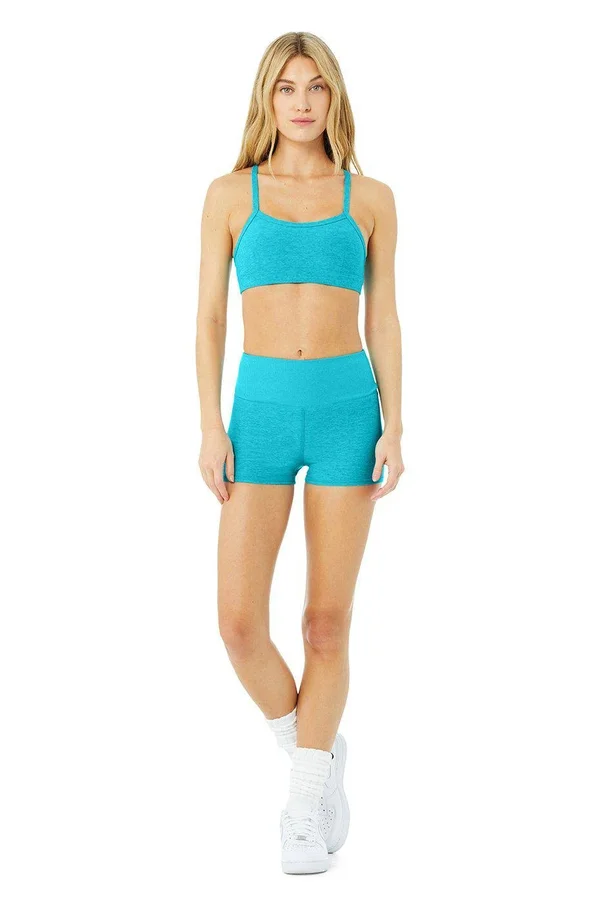 Alo Yoga - Alosoft Aura Short in Bright Aqua Heather, Size: Xs