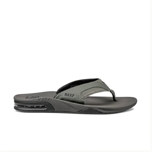 Reef Fanning Flip Flops - Grey/Black - 5