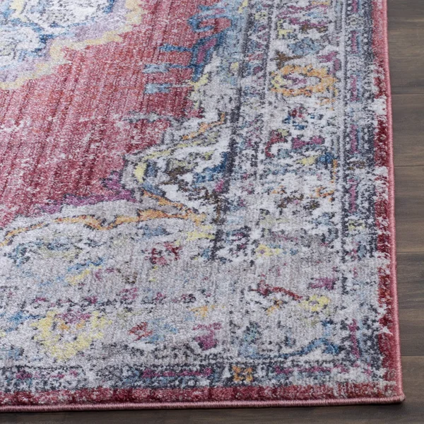Safavieh Bristol BTL343B 5&1x22 x 7&6x22 Fuchsia, Light Grey Area Rug