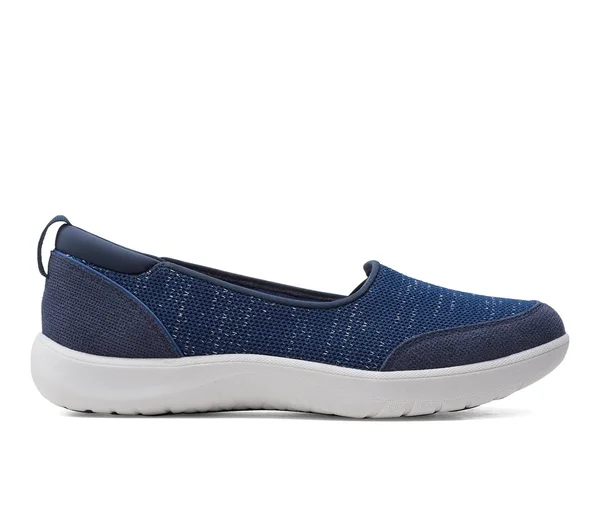 Clarks Adella Blush Women's Shoes Navy Textile : 6 B - Medium