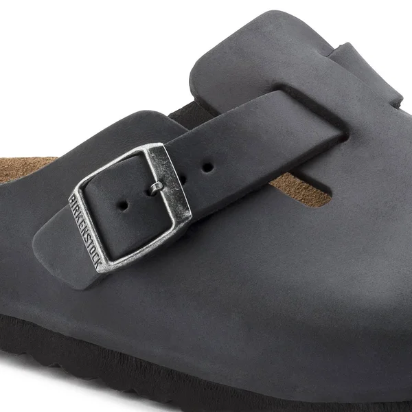 Birkenstock- Boston Leather Slippers- Woman- 37 - Black