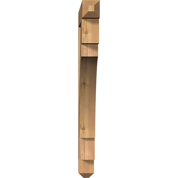 Ekena Millwork 3 1/2x22W x 34x22D x 38x22H Merced Craftsman Smooth BRACKET, Western Red Cedar