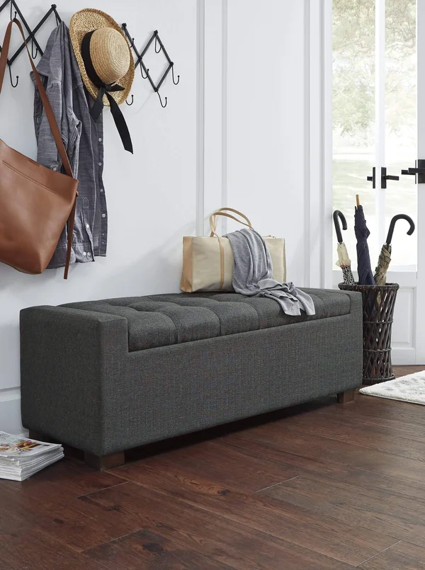 Signature Design by Ashley Cortwell Gray Storage Bench