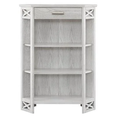 Marg 50x22 H x 30x22 W Corner Bookcase Gracie Oaks Color: White