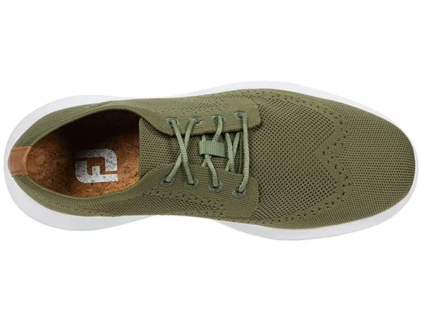 FootJoy Men's Flex LE2 Spikeless Golf Shoes Size 9, Olive