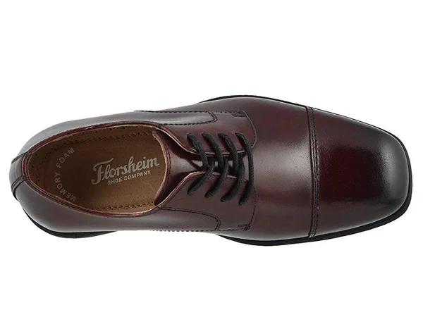 Florsheim Reveal Cap Toe Jr - Boys 2.5 Youth Burgundy Oxford Medium