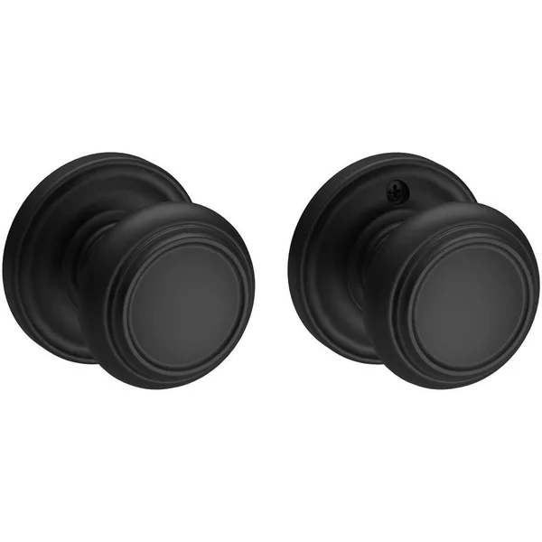 Traditional Passage Door Knob with Traditional Round Rose Baldwin Finish: Venetian Bronze