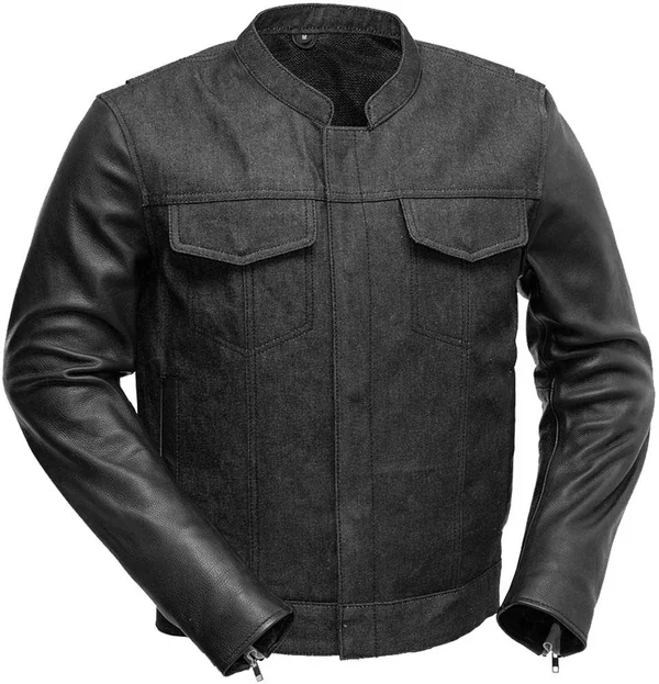 Cutlass Denim - Leather Motorcycle Jacket 2XL