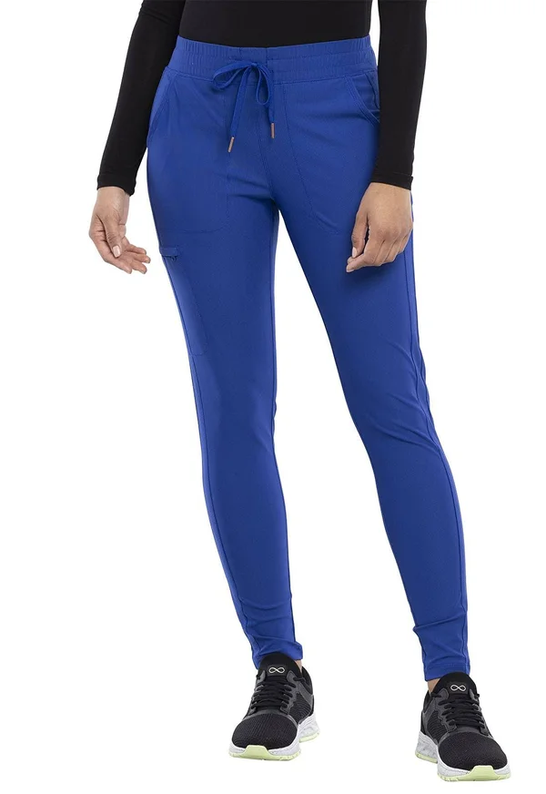 Cherokee Form Women Scrubs Pant Mid Rise Tapered Leg Drawstring CK095