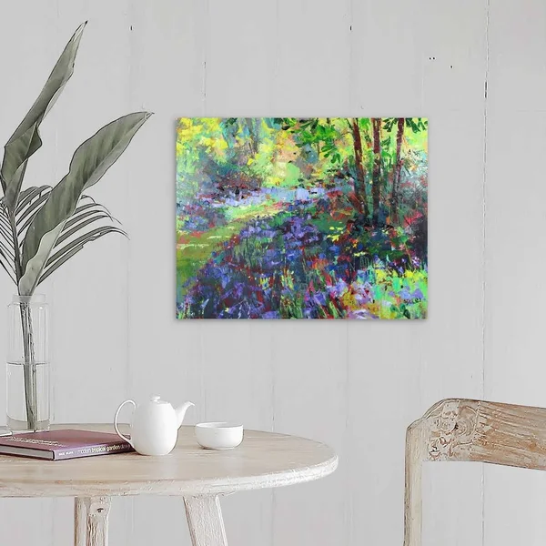 Path Through The Bluebells - Canvas Wall Art, 20x16, Great Big Canvas
