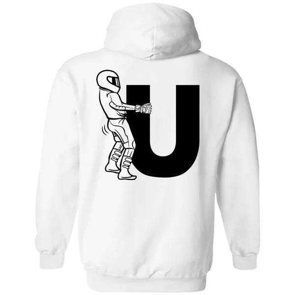 F-U Motorcyclist Hoodie (Back Design) Blue 5XL, Moto Loot