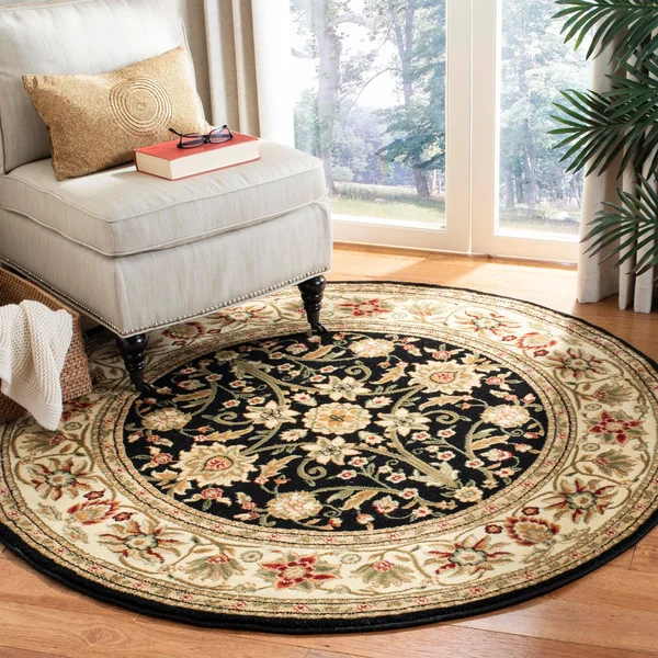 Safavieh Lyndhurst Ambrogina Traditional Rug (2&3x22 x 22& - Black/Ivory)