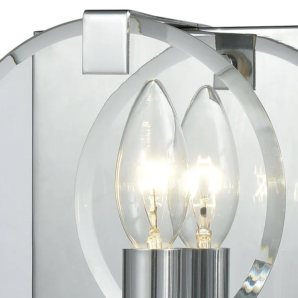Elk Lighting 81341/3 Clasped Glass 3 Light Vanity in Polished Chrome