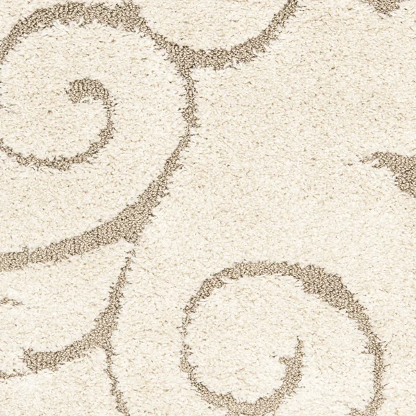 Safavieh Florida Shag Cream/Beige 8 ft. x 8 ft. Square Floral Area Rug