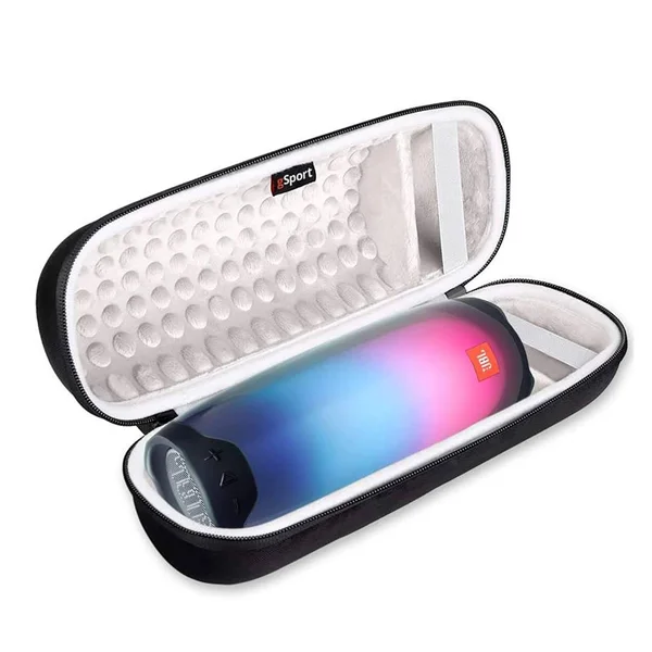 JBL Pulse 4 Ipx7 Waterproof Portable Bluetooth Speaker with 360 Color LED and GSport Deluxe Travel Case (Black)